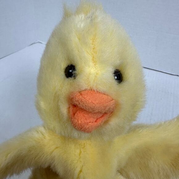 Vintage Russ Yellow Chick Duck Plush Hand Puppet Baby Rattle  Toy Stuffed Animal - Picture 3 of 9